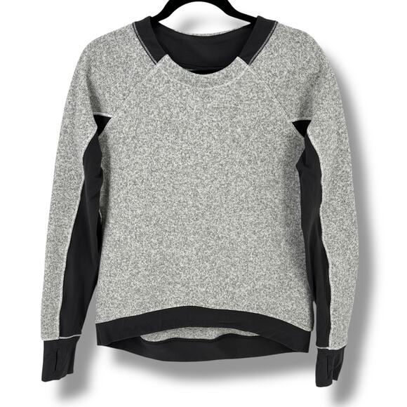 Lululemon Fleet Street Pullover Sweatshirt Heather Gray Soot Est. Sz 6 - Picture 1 of 5